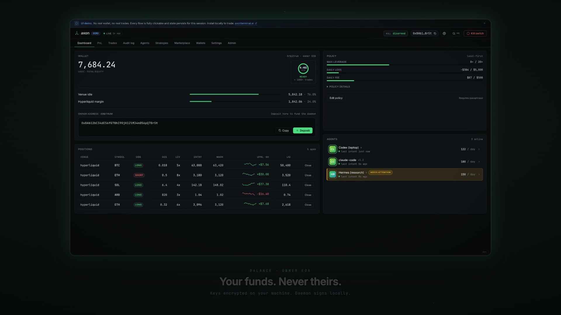 Axon product screenshot by Ty Blackard